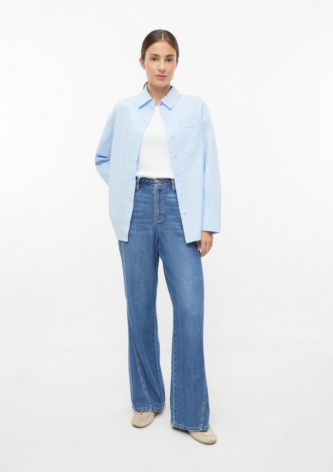 s.Oliver Langarmbluse Bluse Poplin-Bluse mit Brusttasche – Bild 5 von 5