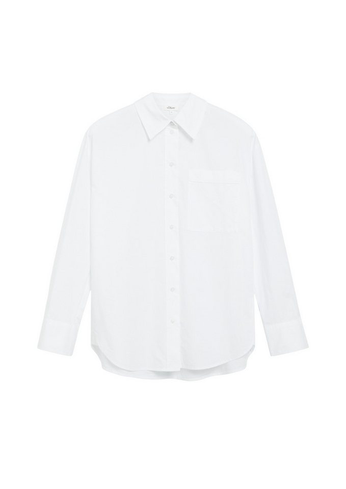 s.Oliver Langarmbluse Bluse Poplin-Bluse mit Brusttasche – Bild 2 von 5