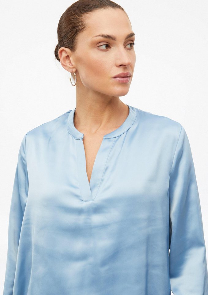 s.Oliver Langarmbluse Bluse Satinbluse mit Tunikaausschnitt – Bild 4 von 5