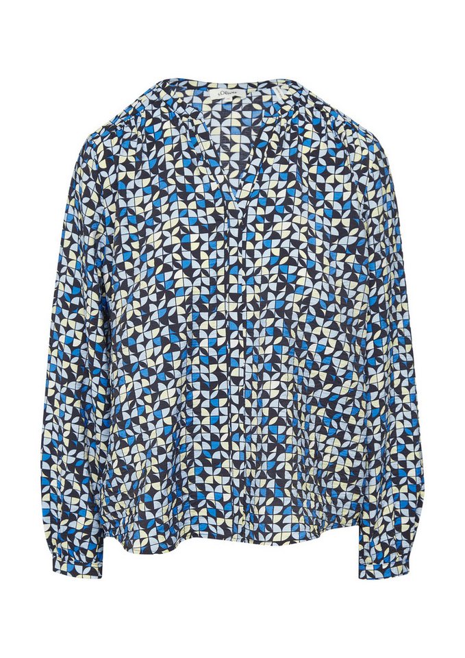 s.Oliver Langarmbluse Bluse Strukturierte Bluse aus Viskosemix – Bild 2 von 5