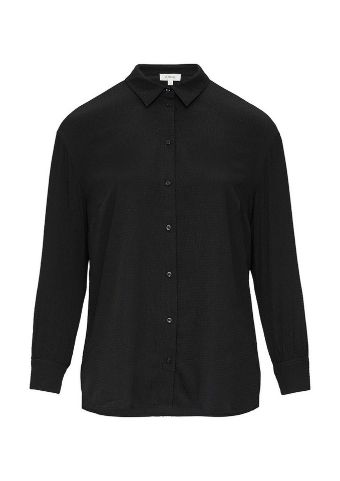 s.Oliver Langarmbluse Bluse Strukturierte Hemdbluse mit Raffung – Bild 2 von 5