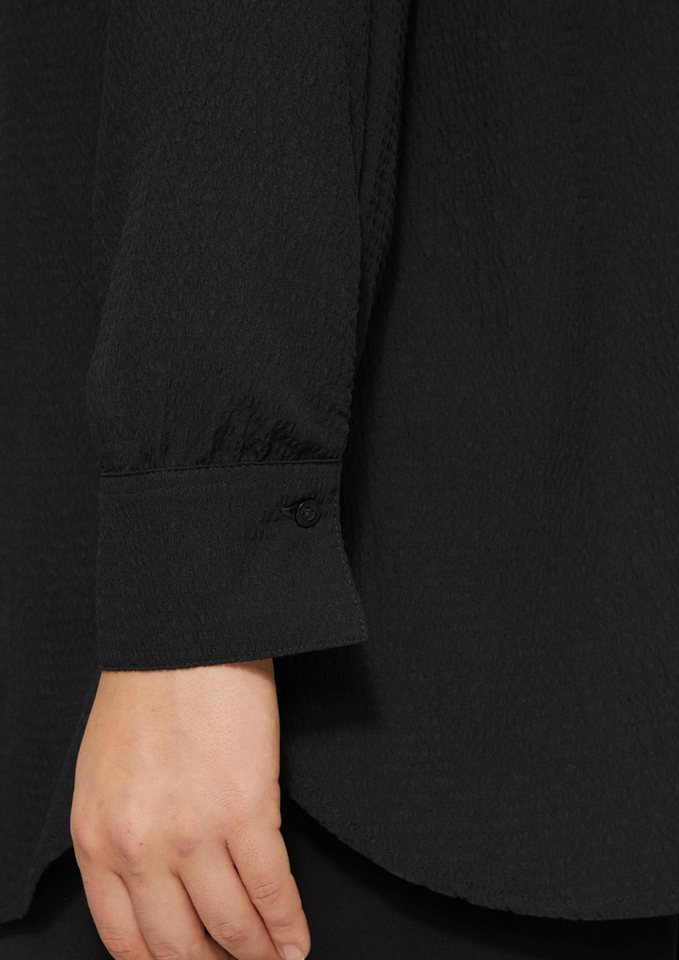 s.Oliver Langarmbluse Bluse Strukturierte Hemdbluse mit Raffung – Bild 4 von 5