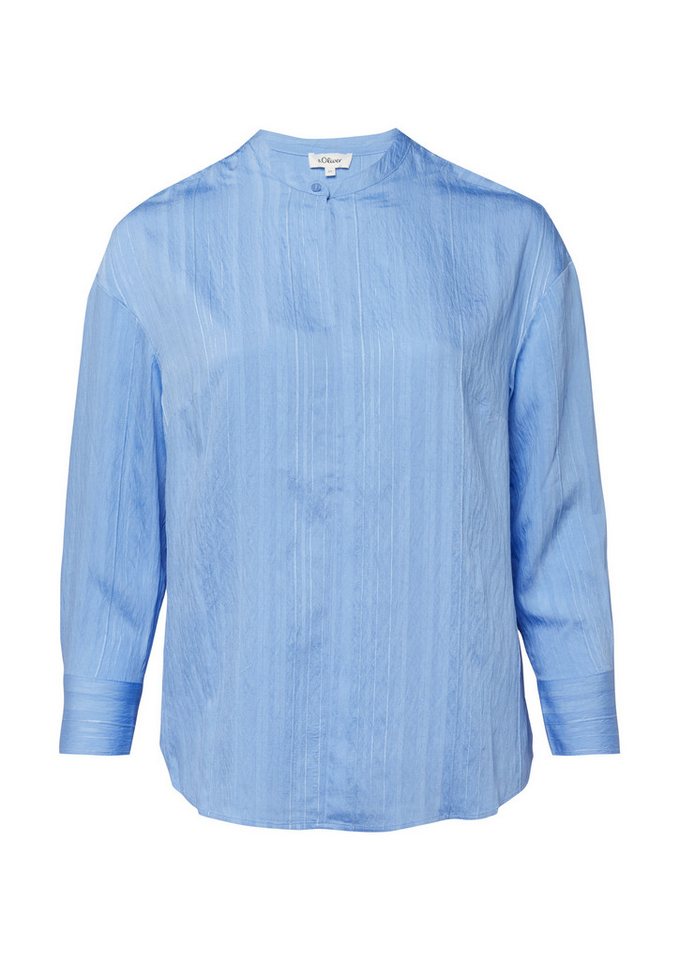 s.Oliver Langarmbluse Bluse Strukturierte Viskosemix-Bluse im Relaxed Fit – Bild 2 von 5
