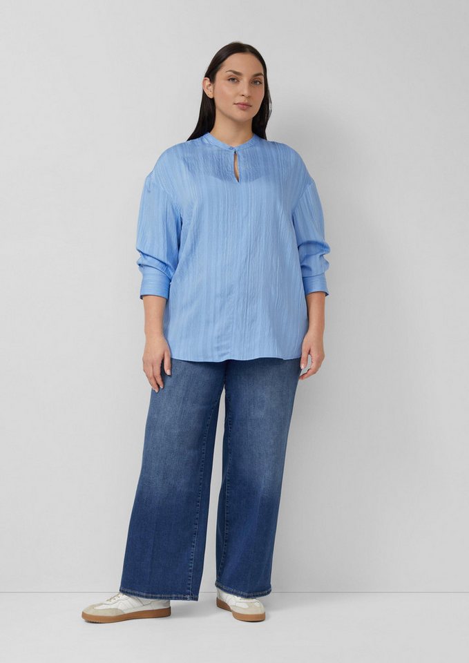 s.Oliver Langarmbluse Bluse Strukturierte Viskosemix-Bluse im Relaxed Fit – Bild 5 von 5