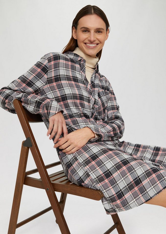 s.Oliver Langarmbluse Kleid Strukturierte Longbluse aus Viskosemix – Bild 4 von 5