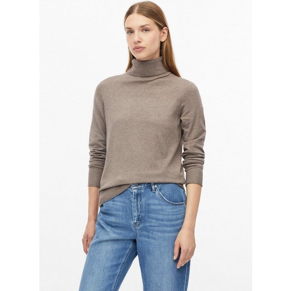 s.Oliver Longpullover Strickpullover Rollkragenpullover aus Viskosemix