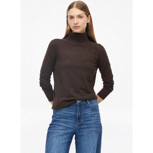 s.Oliver Longpullover Strickpullover Rollkragenpullover aus Viskosemix