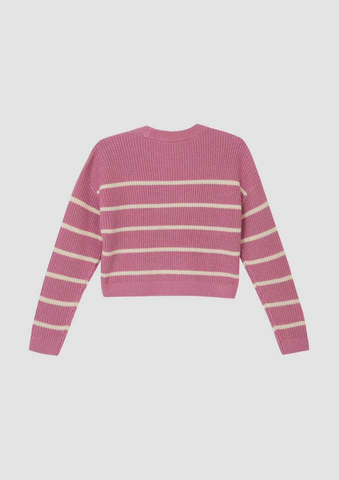 s.Oliver Longpullover Strickpullover Strickpullover im Boxy Fit mit Streifenmuster – Bild 2 von 4