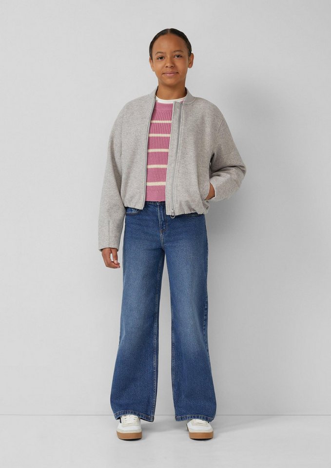s.Oliver Longpullover Strickpullover Strickpullover im Boxy Fit mit Streifenmuster – Bild 3 von 4
