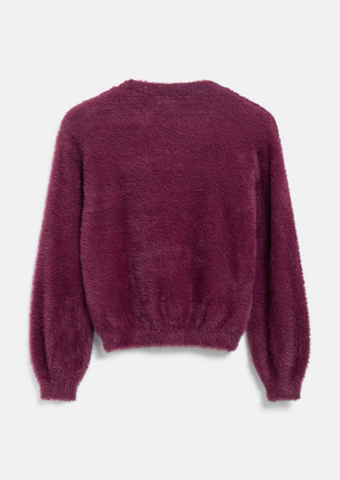 s.Oliver Longpullover Strickpullover Strickpullover im Loose Fit in Felloptik – Bild 2 von 4
