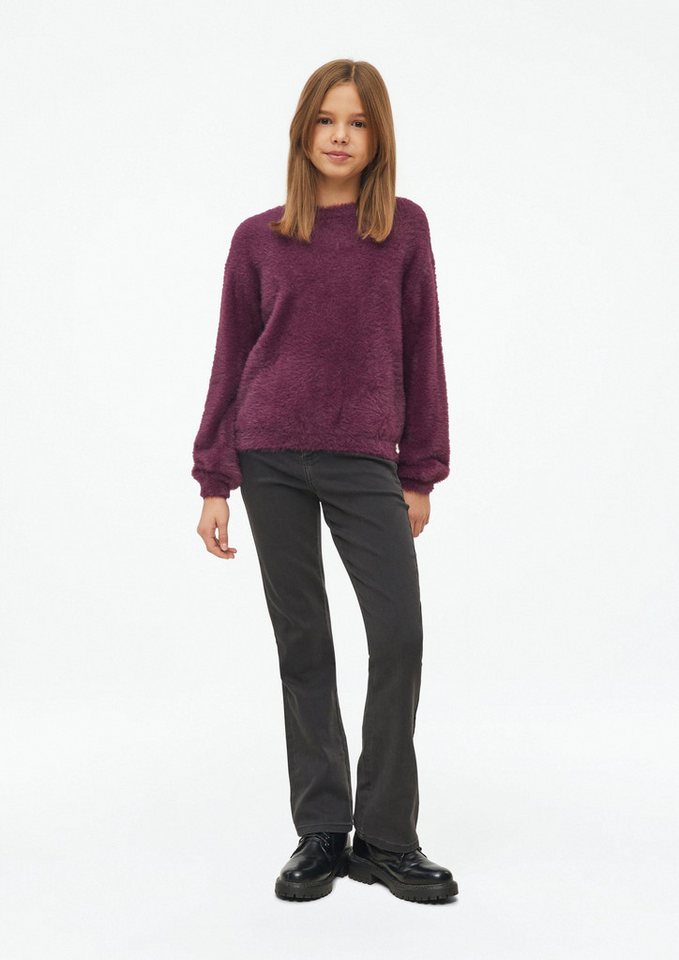 s.Oliver Longpullover Strickpullover Strickpullover im Loose Fit in Felloptik – Bild 3 von 4