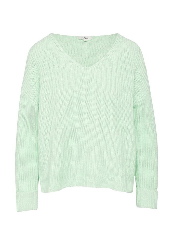 s.Oliver Longpullover Strickpullover Strickpullover im Relaxed Fit aus Baumwollmix – Bild 2 von 5