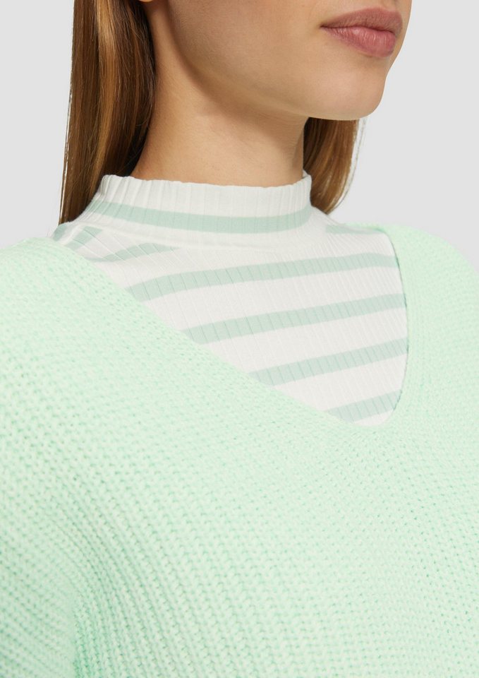 s.Oliver Longpullover Strickpullover Strickpullover im Relaxed Fit aus Baumwollmix – Bild 4 von 5