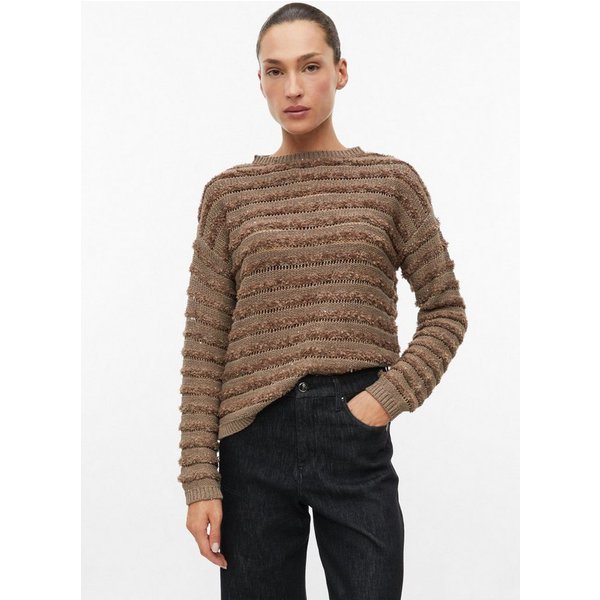 s.Oliver Longpullover Strickpullover Leicht transparenter Pullover mit Ajourmuster und Pailletten