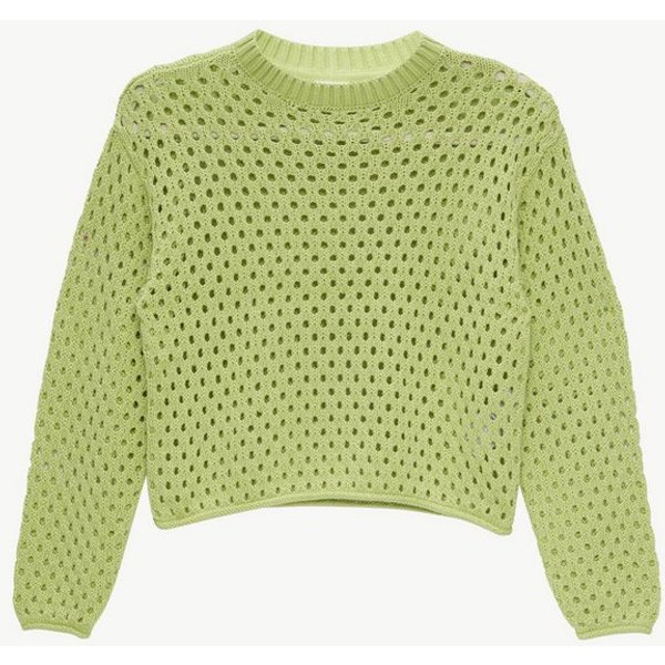 s.Oliver Longpullover Strickpullover Strickpullover mit Lochmuster im Boxy-Schnitt