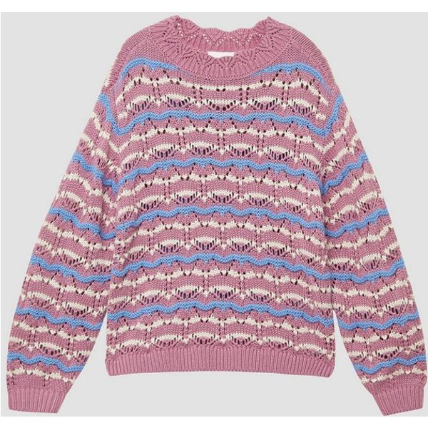 s.Oliver Longpullover Strickpullover Strickpullover mit Lochmuster