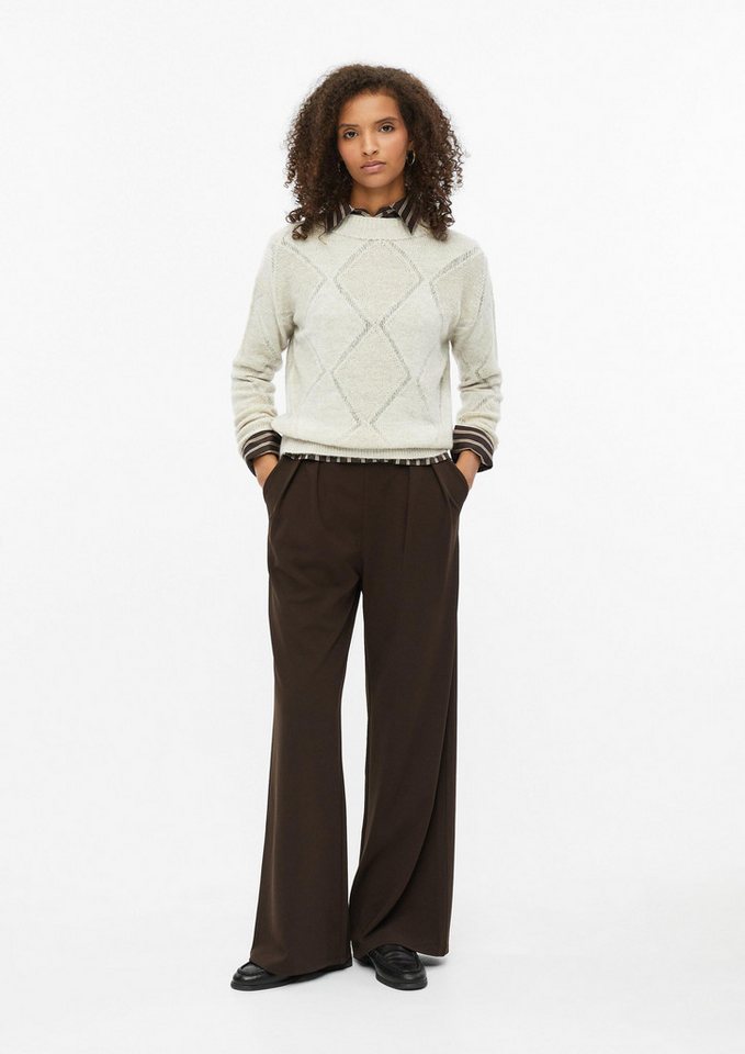 s.Oliver Longpullover Strickpullover Strickpullover mit Rauten-Muster und Pailletten – Bild 5 von 5