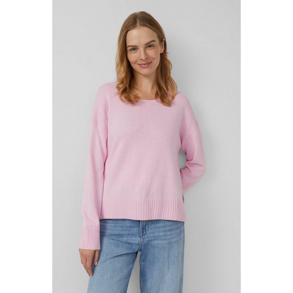s.Oliver Longpullover Strickpullover Strickpullover mit Seitenschlitzen