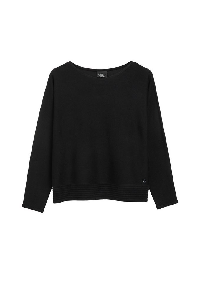 s.Oliver Longpullover Strickpullover Strickpullover mit U-Boot-Ausschnitt im Relaxed Fit – Bild 2 von 5