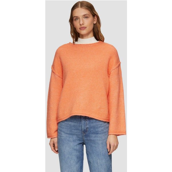 s.Oliver Longpullover Strickpullover Strickpullover mit weiten Ärmeln im Relaxed Fit