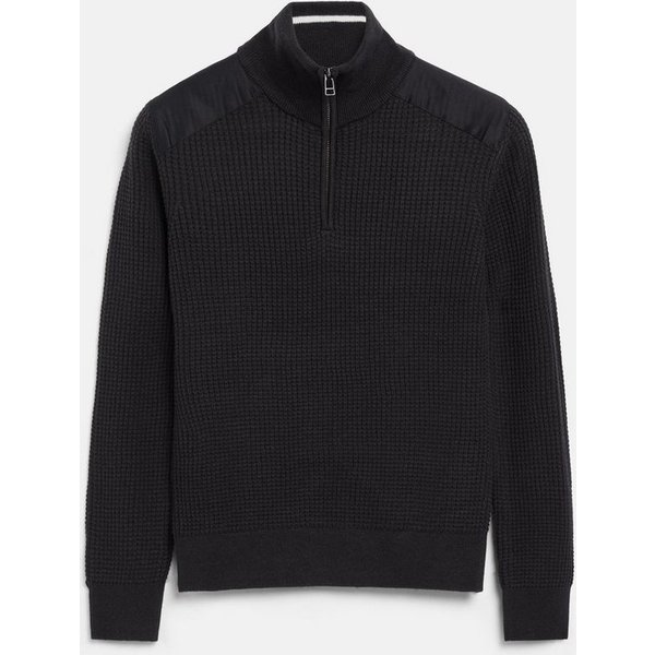 s.Oliver Longpullover Strickpullover Troyer mit Rippstruktur