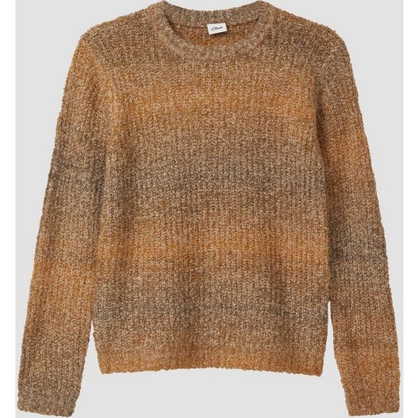 s.Oliver Longpullover Strickpullover Weicher Grobstrick-Pullover mit Farbverlauf