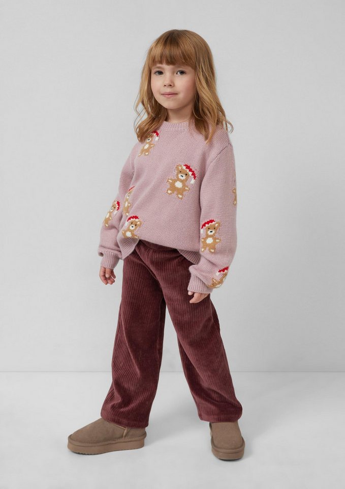s.Oliver Longpullover Strickpullover Weicher Loose Fit Strickpullover mit Weihnachtsmotiven – Bild 3 von 4