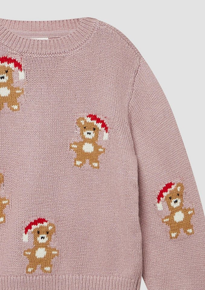s.Oliver Longpullover Strickpullover Weicher Loose Fit Strickpullover mit Weihnachtsmotiven – Bild 4 von 4