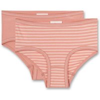 S.OLIVER s.Oliver Mädchen 2er Pack Hipslip - Slip, Unterhose, Brief, Cotton Stretch, uni, Größe 128 in Orange