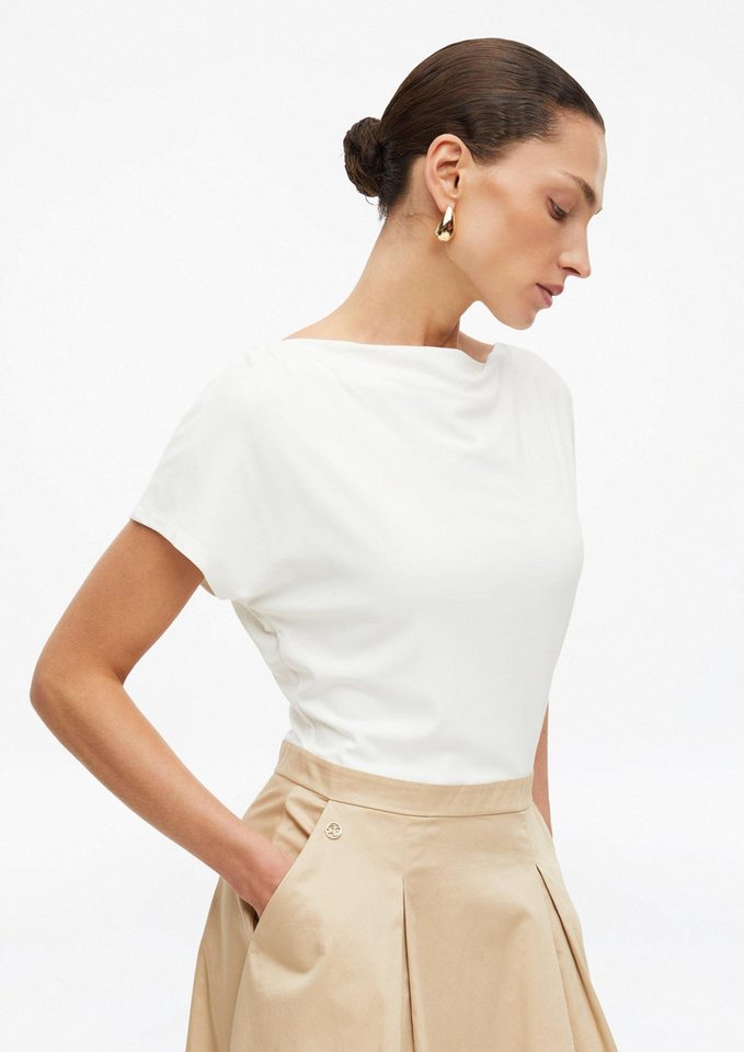 s.Oliver Midikleid Kleid Midi-Kleid mit Wasserfall-Ausschnitt – Bild 4 von 5