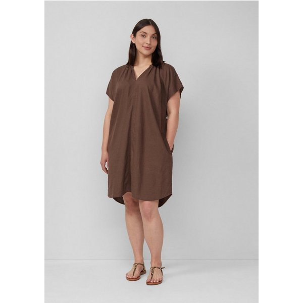 s.Oliver Minikleid Kleid Midi-Kleid aus Leinenmix mit Eingrifftaschen