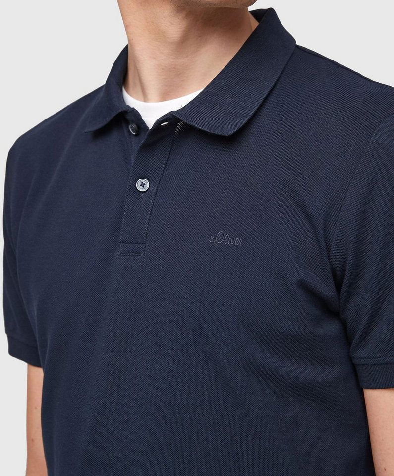 s.Oliver Poloshirt Basic Poloshirt mit Logostickerei – Bild 4 von 5