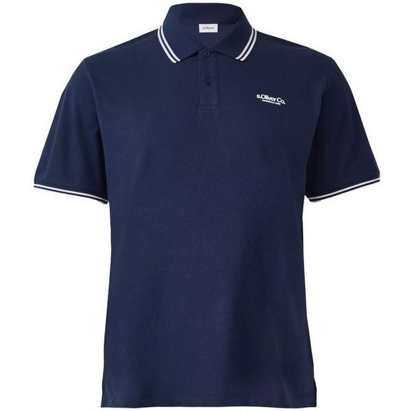 s.Oliver Poloshirt Poloshirt BIG SIZE kurzarm, Kragen, Knöpfe, Logo