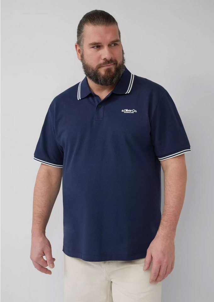 s.Oliver Poloshirt Poloshirt BIG SIZE kurzarm, Kragen, Knöpfe, Logo – Bild 2 von 5