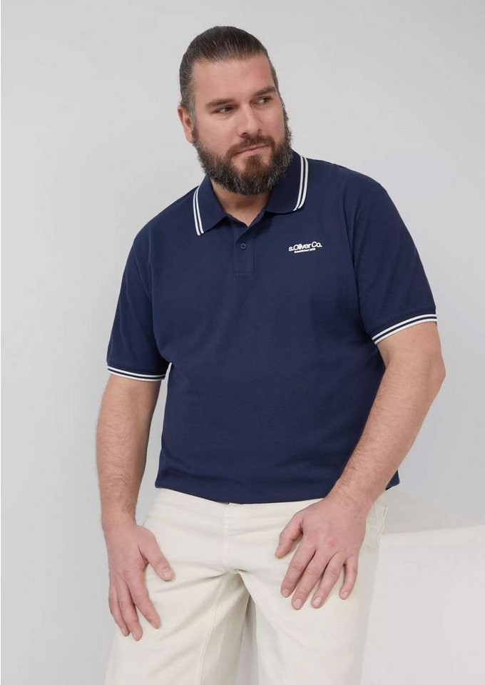 s.Oliver Poloshirt Poloshirt BIG SIZE kurzarm, Kragen, Knöpfe, Logo – Bild 3 von 5