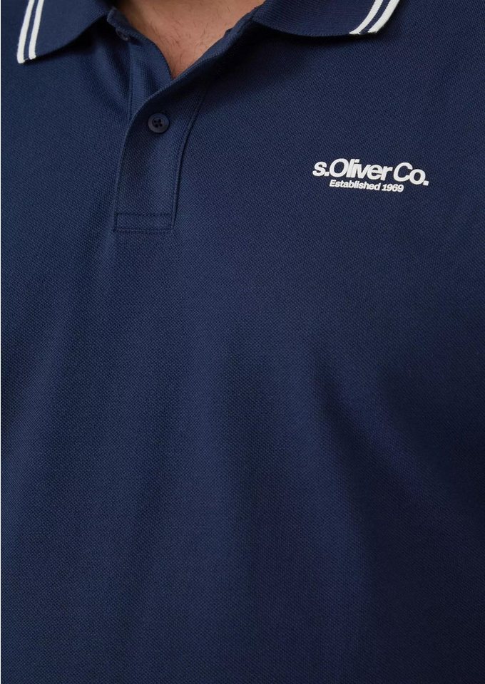 s.Oliver Poloshirt Poloshirt BIG SIZE kurzarm, Kragen, Knöpfe, Logo – Bild 4 von 5