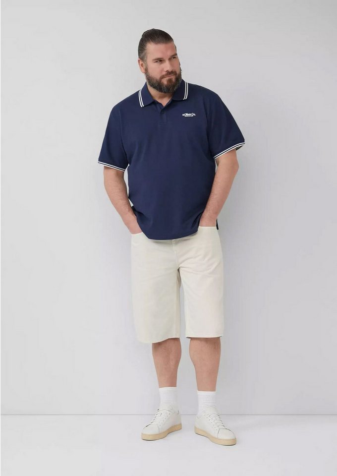 s.Oliver Poloshirt Poloshirt BIG SIZE kurzarm, Kragen, Knöpfe, Logo – Bild 5 von 5