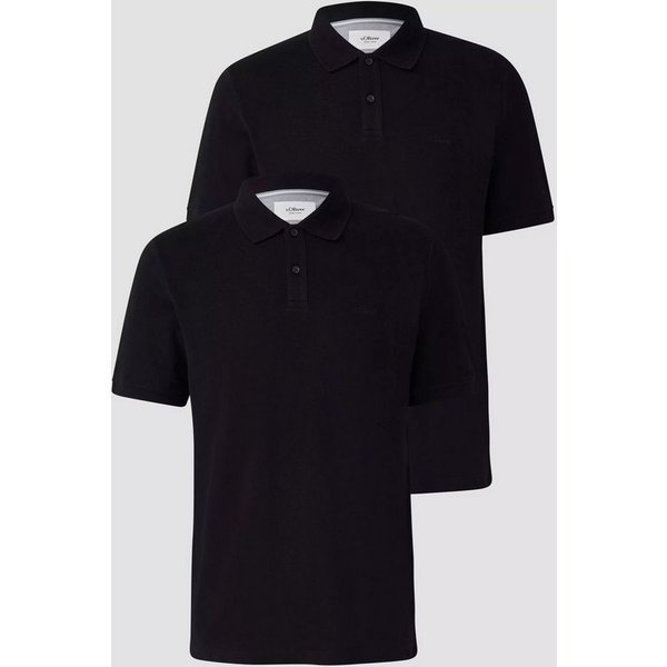 s.Oliver Poloshirt Poloshirt Kragen, Knopfleiste, Logo-Stickerei