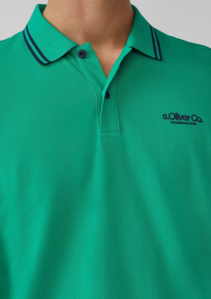 s.Oliver Poloshirt Poloshirt Kragen, Knopfleiste, Logo-Patch – Bild 3 von 5