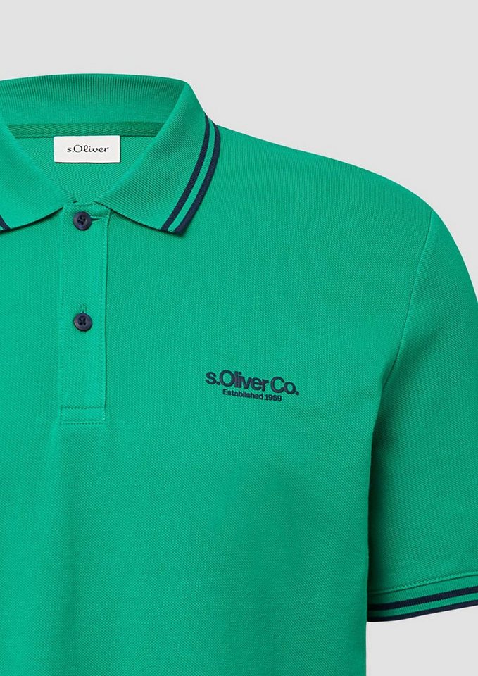 s.Oliver Poloshirt Poloshirt Kragen, Knopfleiste, Logo-Patch – Bild 4 von 5
