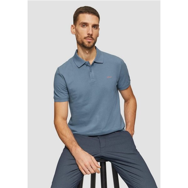 s.Oliver Poloshirt Poloshirt Kragen, Knopfleiste, kurzarm
