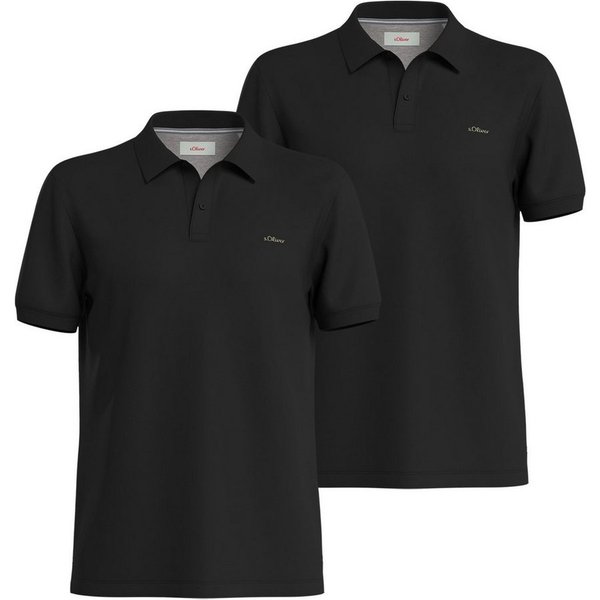 s.Oliver Poloshirt Poloshirt kurzarm, Piqué, Kragen, Knöpfe
