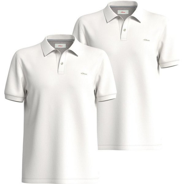 s.Oliver Poloshirt Poloshirt kurzarm, Piqué, Kragen, Knöpfe