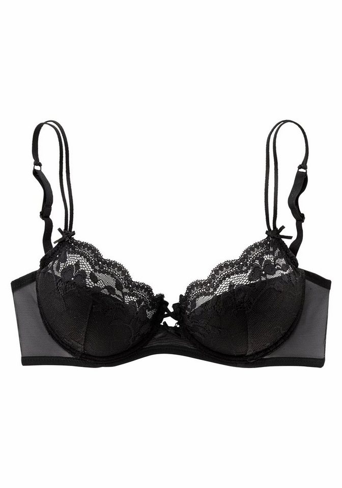 s.Oliver Push-up-BH, Spitzen-BH, Dirndl-BH mit kleiner Zierschleife und doppelten Spaghettiträgern, Dessous – Bild 2 von 5