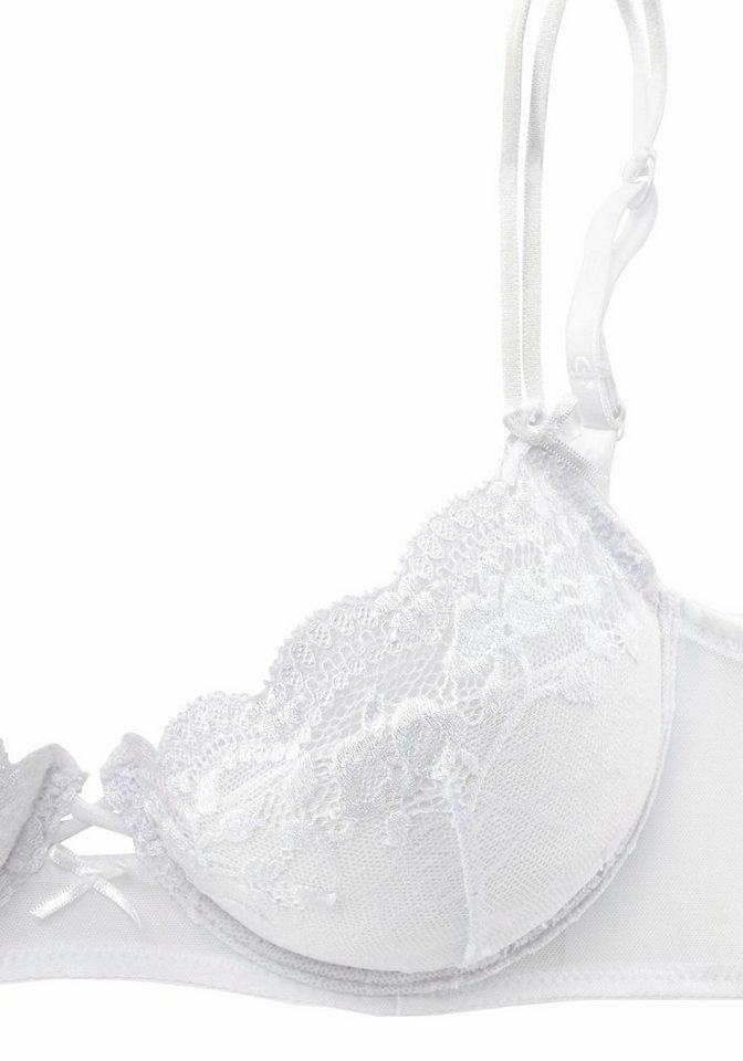 s.Oliver Push-up-BH, Spitzen-BH, Dirndl-BH mit kleiner Zierschleife und doppelten Spaghettiträgern, Dessous – Bild 3 von 5