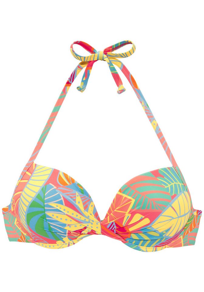 s.Oliver Push-Up-Bikini-Top Yana, mit stylischem Blätterdruck – Bild 2 von 4