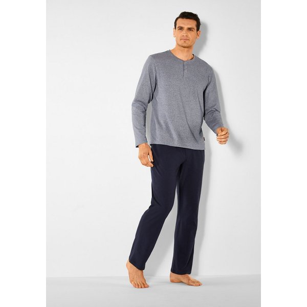 s.Oliver Pyjama (2 tlg., 1 Stück) Schlafanzug mit Knopfleiste