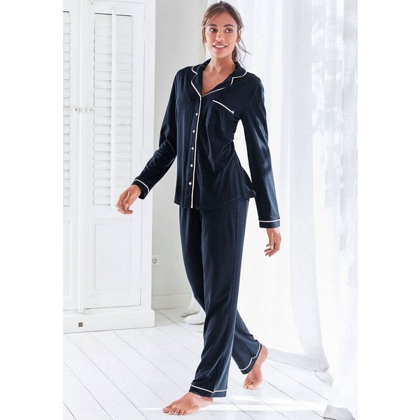 s.Oliver Pyjama (Set, 2 tlg) mit abgesetzten Paspel-Details