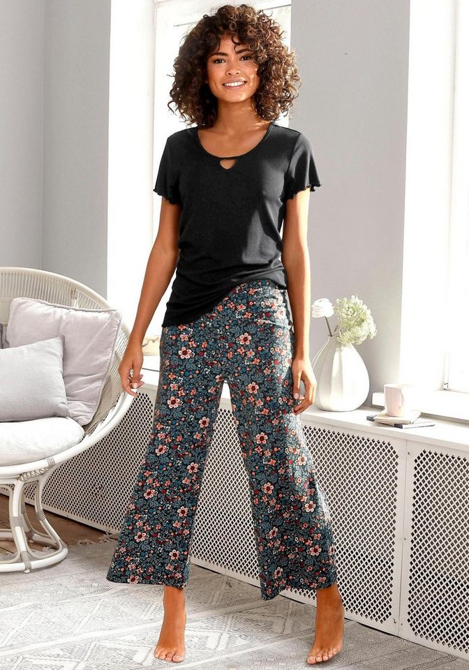 s.Oliver Pyjamahose Elastischer Bund in Smok-Optik – Bild 3 von 5