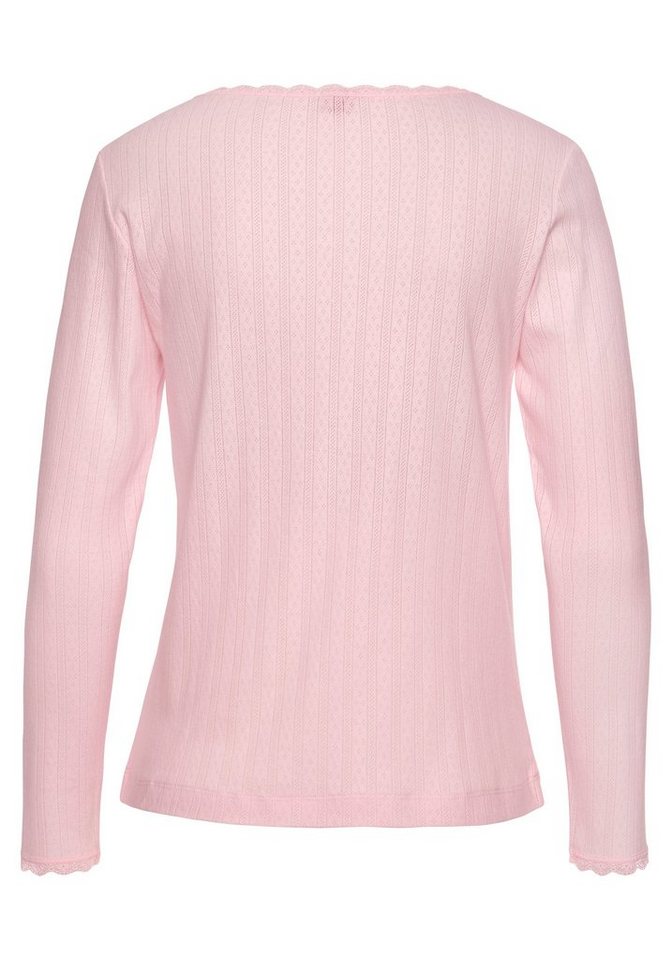 s.Oliver Pyjamaoberteil aus Ajour-Strick – Bild 4 von 5
